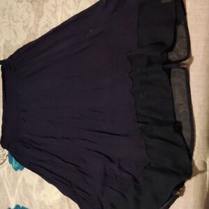 Dark blue fairy hemmed stretch skirt